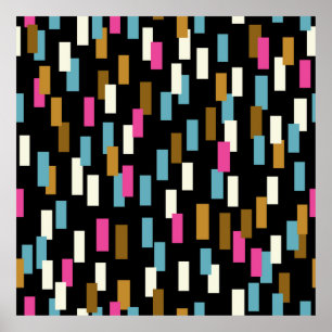 Poster motif Abstrait aux formes géométriques texturées.