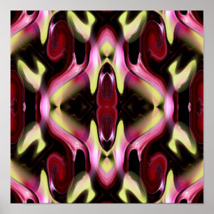 Poster Motif Abstrait coloré