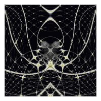 Motif Abstrait de Toile d'Araignée Gothique en Or