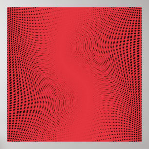 Poster motif Abstrait en demi-teinte monochrome rouge. Cu