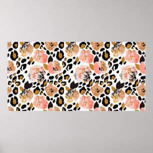 Poster motif Abstrait fleuri sans soudure : fleurs avec z