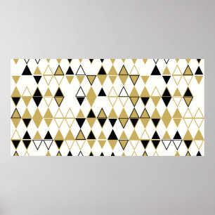 Poster Motif abstrait géométrique sans soudure de sha col
