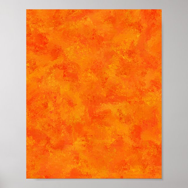 Poster Motif Abstrait orange (Devant)