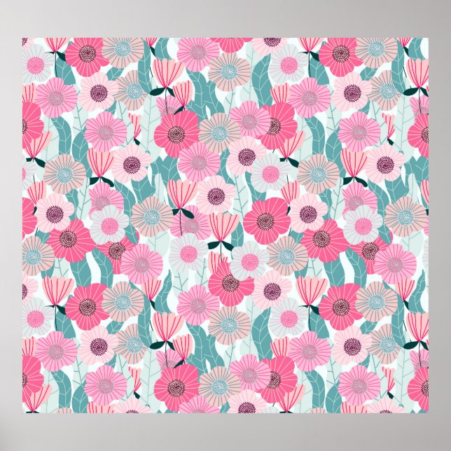 Poster Motif Abstrait Pastel Pink (Devant)