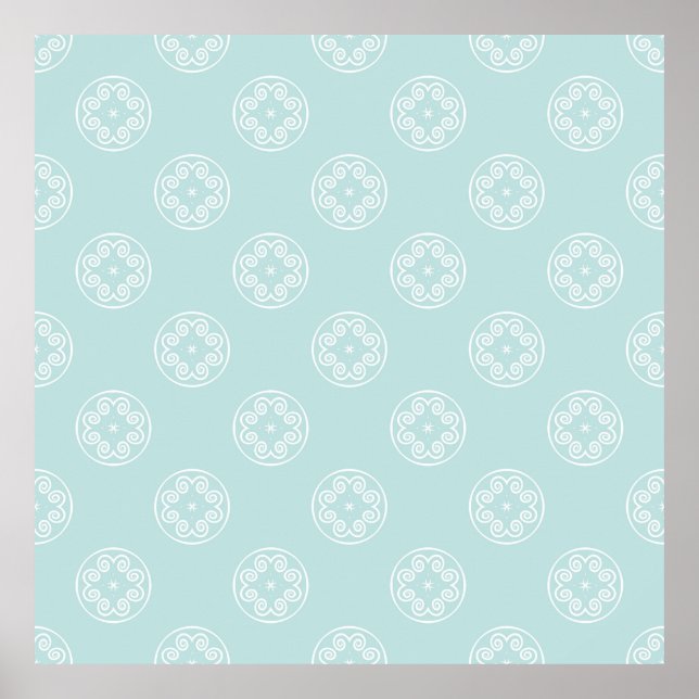 Poster motif Abstrait sans soudure de poudre bleu couleur (Devant)