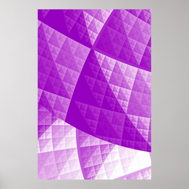 Poster Motif abstrait violet (Devant)