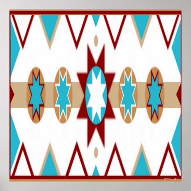 Poster Motif amérindien (Devant)