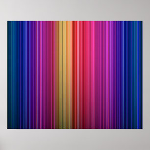 Poster Motif arc-en-ciel vertical acrylique coloré  