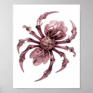 Poster Motif artistique ART ABSTRAIT Rose tendance
