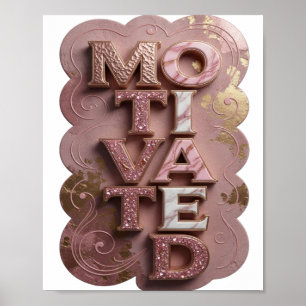 Poster Motif Artistique MOTIVÉ Or Vibrant