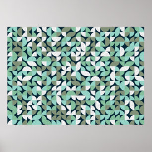 Poster Motif avec triangles de couleur aléatoire Générati