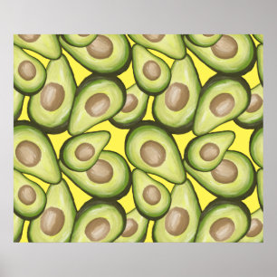 Poster Motif Avocado de légumes frais et gourmet