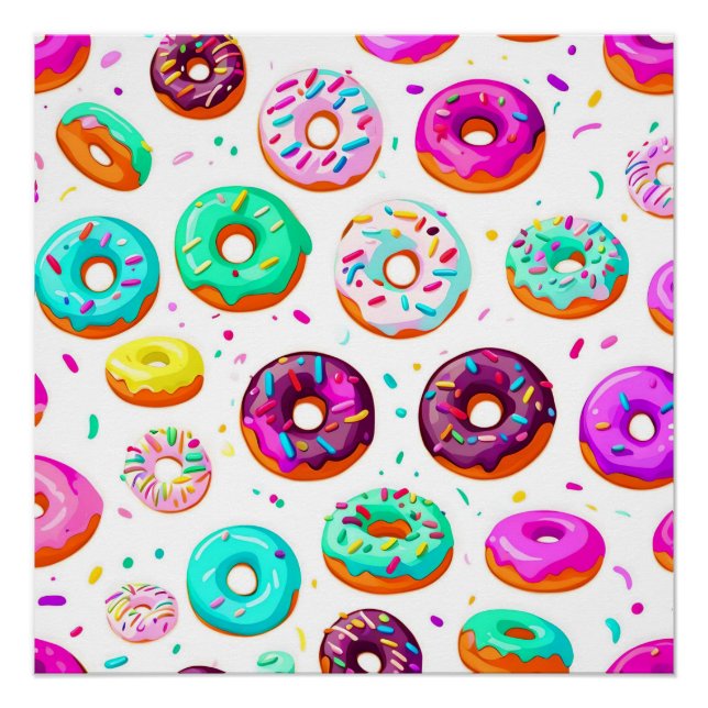 Poster Motif beignets crème (Devant)