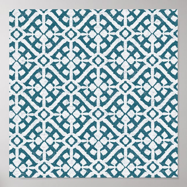 Poster Motif bleu Amadora (Devant)