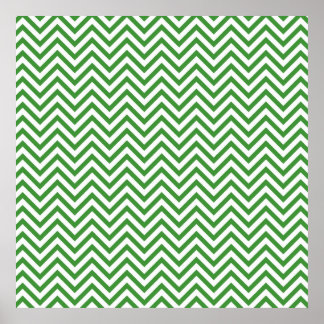 Poster Motif Chevron Vert