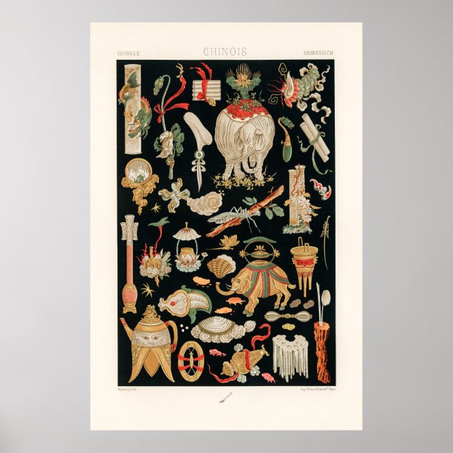 Poster Motif chinois (Devant)