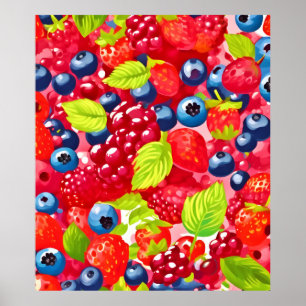 Poster Motif coloré Berry