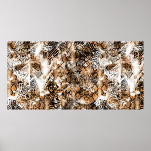Poster Motif coloré, Leopard, Zèbre, Camouflage
