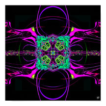 Motif coloré (vaisseau spatial bio)