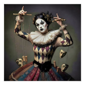 Poster Motif corbeau romantique sombre