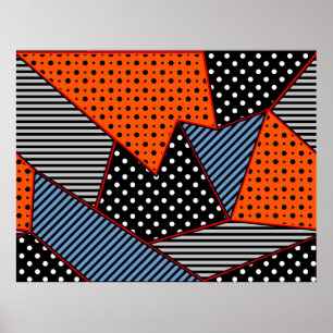 Poster motif créatif sans couture avec compositi géométri