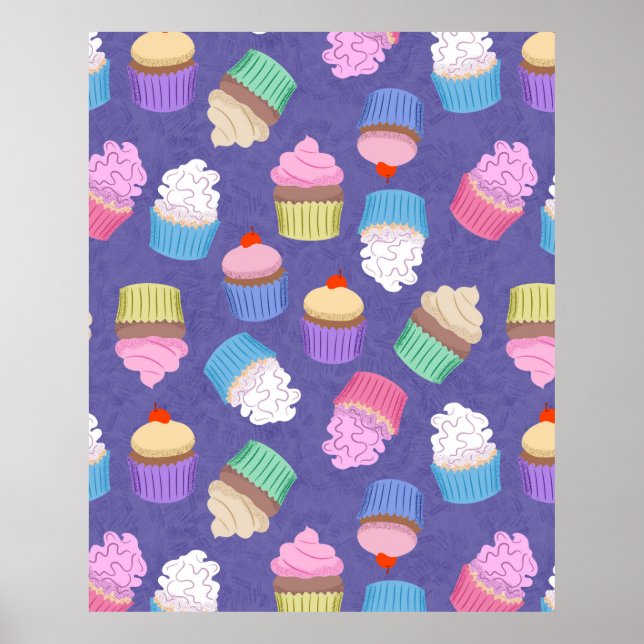 Poster Motif Cupcakes (Devant)