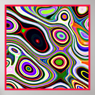 Poster Motif d'abstraction coloré