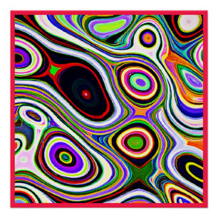 Poster Motif d'abstraction coloré