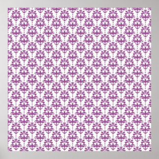 Poster Motif damassé violet élégant