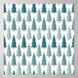 Poster motif d'arbre de Noël