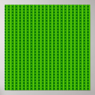 Poster Motif d'arbre de Noël rayé vert