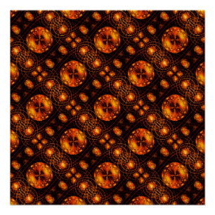 Poster Motif d'art abstrait élégant boho moderne or #507