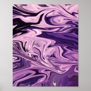 Poster Motif d'art de galaxie bleue
