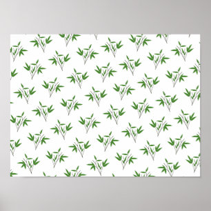 Poster Motif de bambou twig
