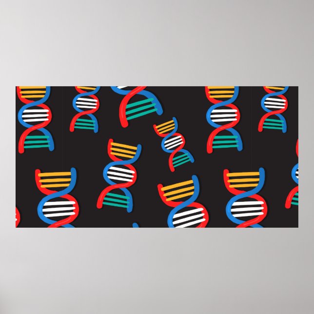 Poster motif de brins d'adn (Devant)