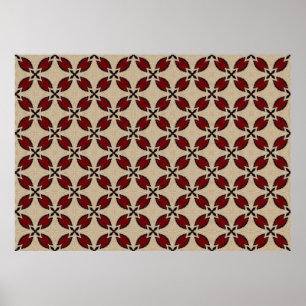 Poster Motif de carreaux géométriques colorés et transpar