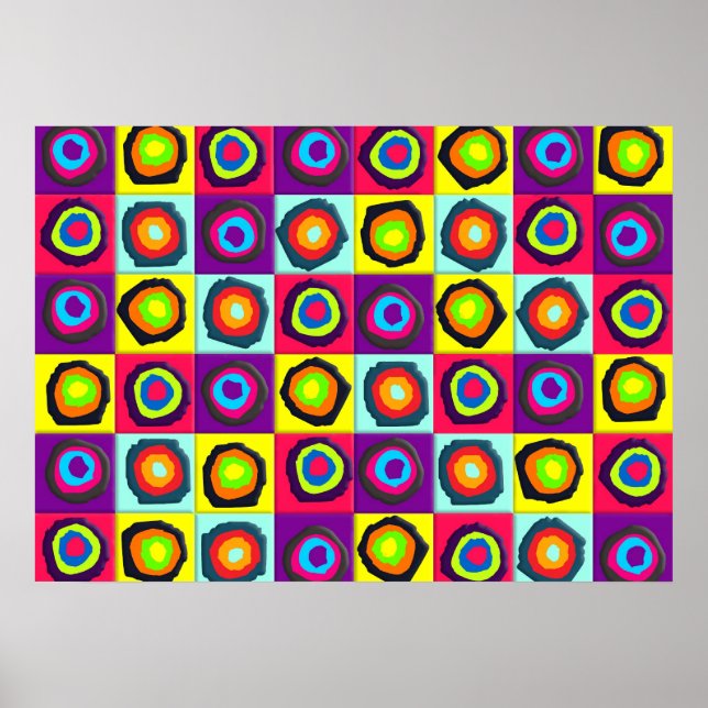 Poster motif de cercles (Devant)