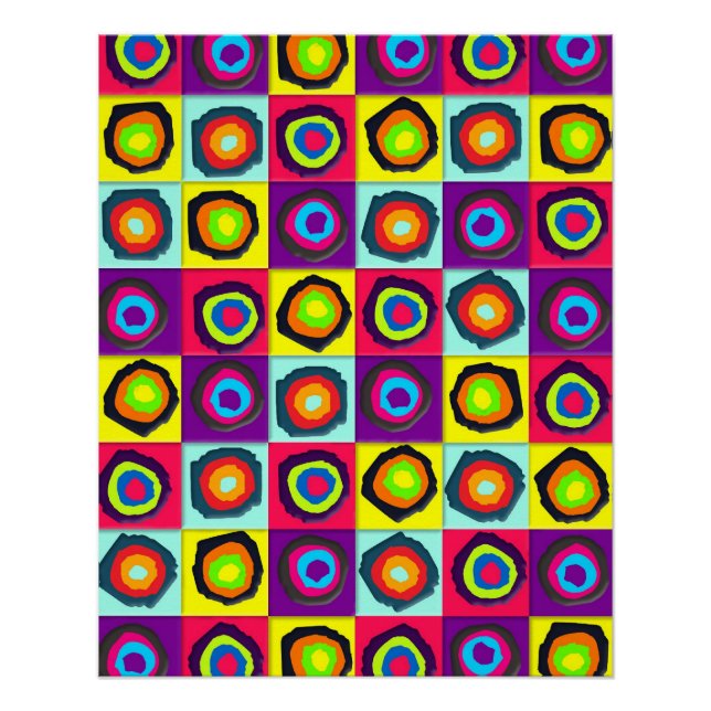 Poster motif de cercles (Devant)