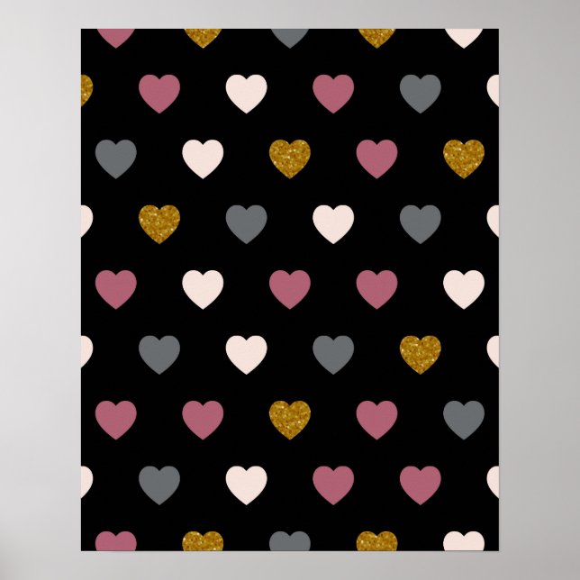 Poster Motif de coeur 30 (Devant)