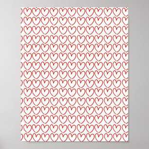 Poster Motif de cœur d'amour
