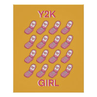 Motif de coeur des téléphones à tongs Y2K