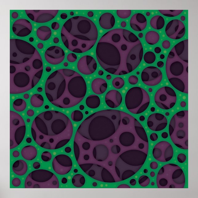 Poster Motif de conception de trous minces Abstraits Trip (Devant)