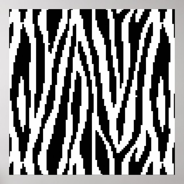 Poster motif de conception d'impression à 8 bits Pixel Ze (Devant)