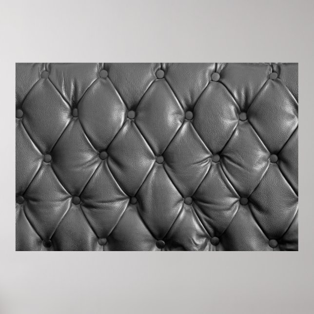 Poster motif de couleur cuir noir authentique utilisant c (Devant)