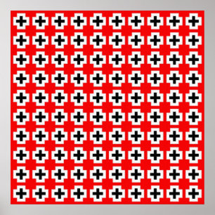 Poster Motif de croix géométriques
