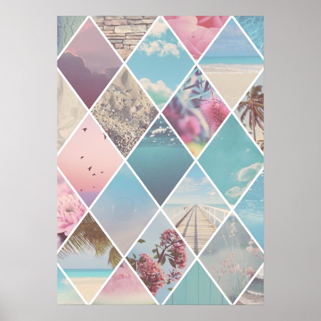 Poster Motif de diamant d'été (Devant)