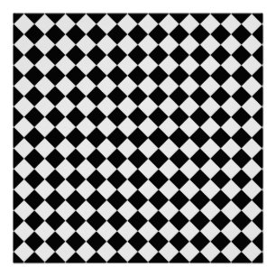 Poster Motif de diamants noir et blanc par Shirley Taylor