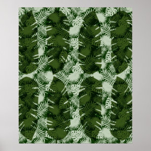 Poster motif de feuilles motif de feuilles de bananier