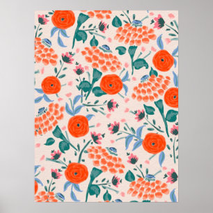Poster motif de fleurs imperméables