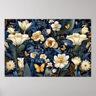 Poster Motif de fleurs plantes florales